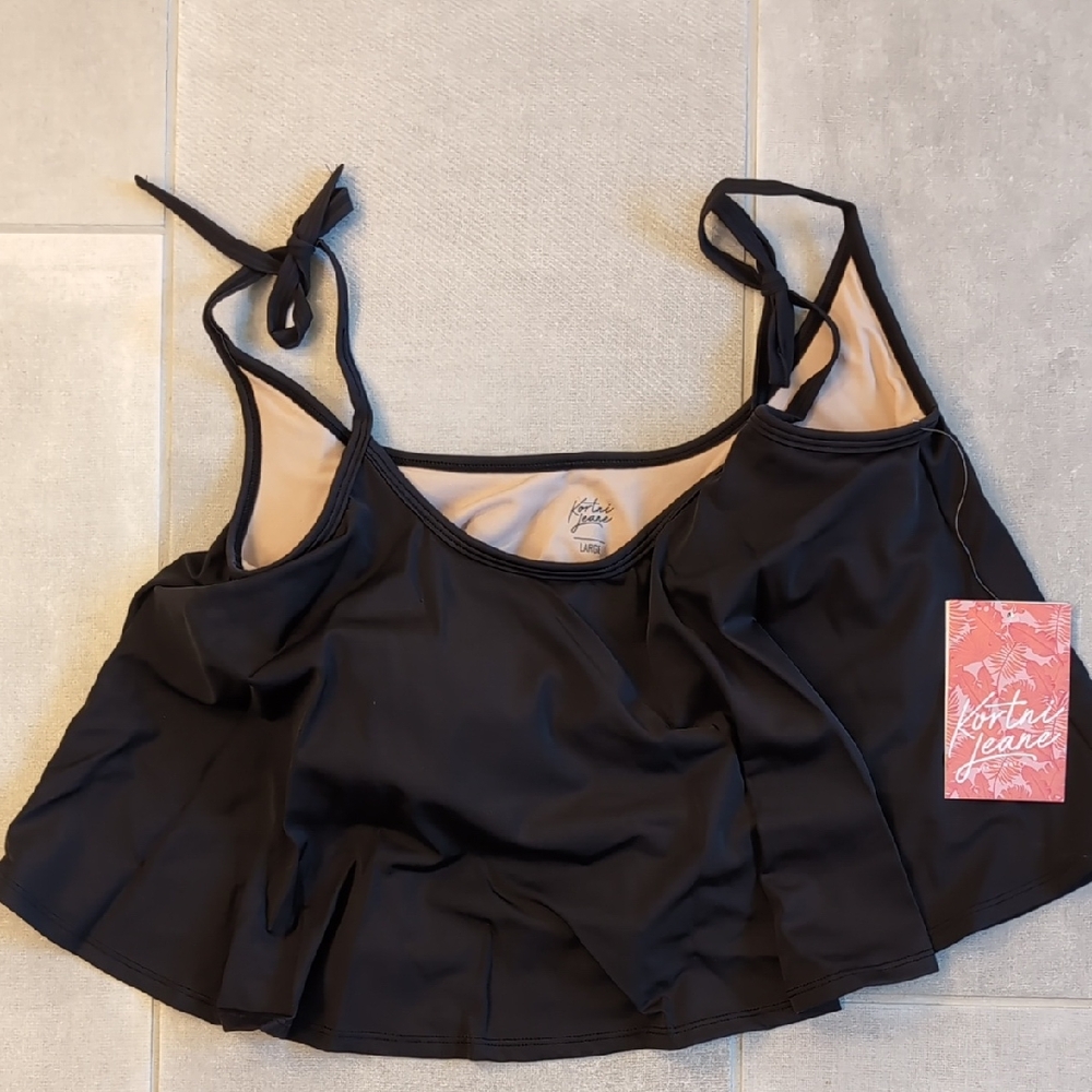 Kortni Jeane Black Swim Top